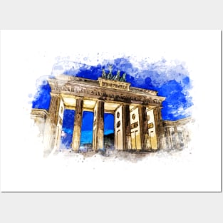 Berlin Germany Watercolor Landscape Art / Deutschland Posters and Art